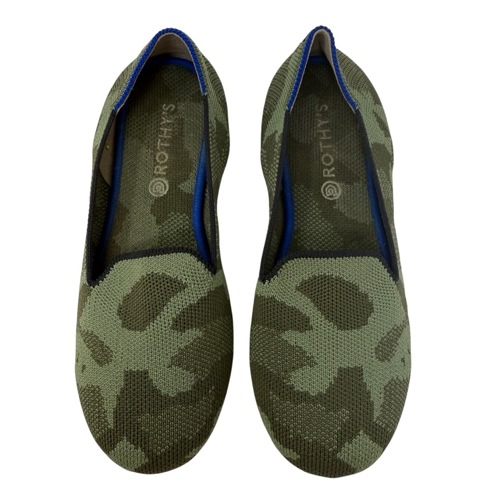 Rothy’s Girls Size 3 Camo flats slip on shoes knit loafers